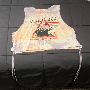 Pink Floyd Pastel Tie-Dye Crop Top
